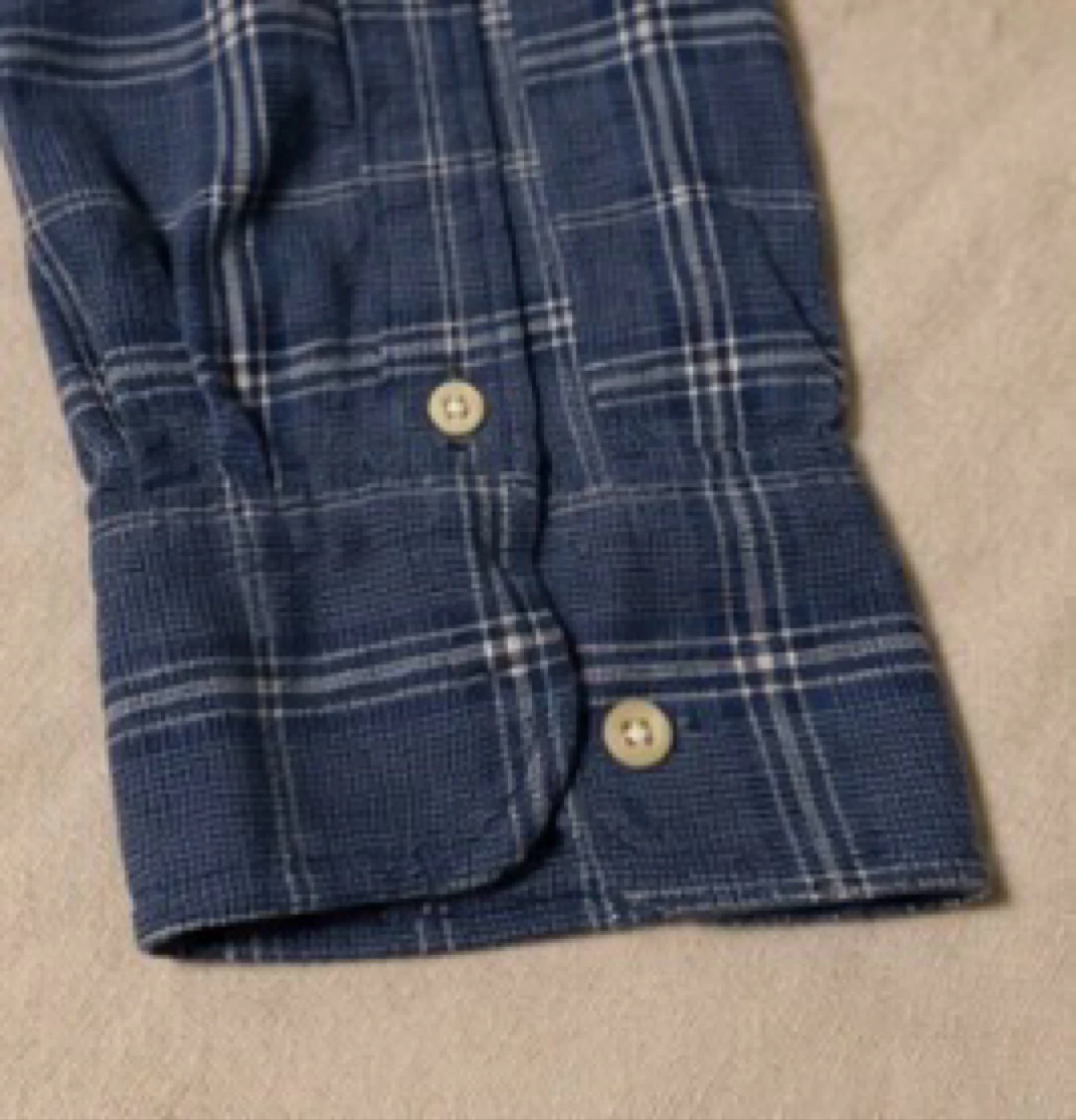 Chemise homme Livergy bleue à carreaux manches longues – Taille L (41/42) – photo 5